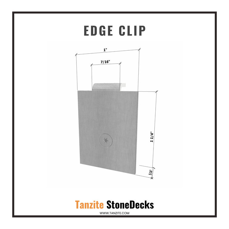 Tanzite StoneDecks Edge Clip Fastener for Metal Wayfair